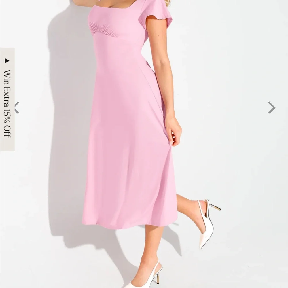 Elegant Green Women's Dress - Picture 9 of 13
